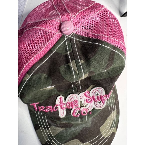 Tractor Supply Trucker Cap  OS Pink and Cammo  Camouflage 48% Cotton 52% Polyest - Picture 12 of 12